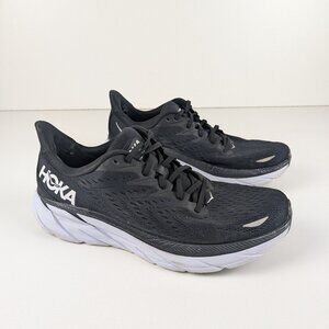 Hoka One One Clifton 8 Black/White Men's Size 13D 1119393 BWHT